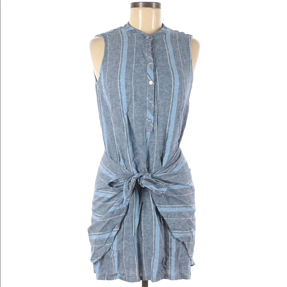 Morgan Striped Tie-Front Dress